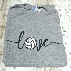 Volleyball tee. Kids large. Worn once